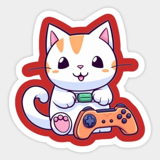 Gamer Cat Sticker